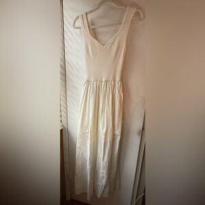 Moon River Cream Maxi Dress